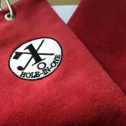 Hole in One Golf Towel Red