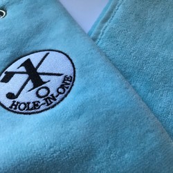 Hole in One Golf Towel Light Blue