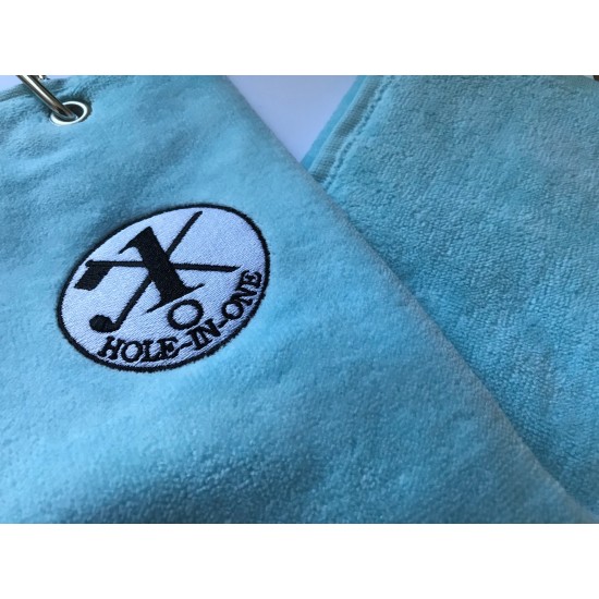 Hole in One Golf Towel Light Blue