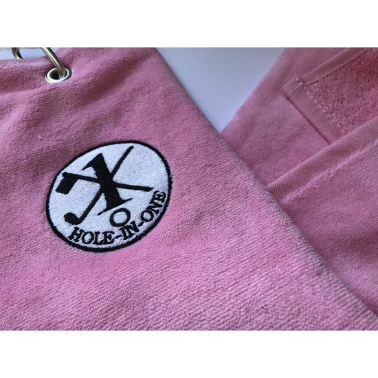 Hole in One Golf Towel Pink