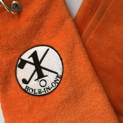 Hole in One Golf Towel Orange