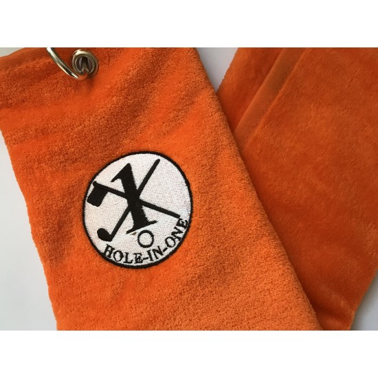 Hole in One Golf Towel Orange
