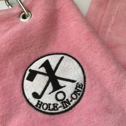 Hole in One Golf Towel Pink