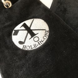 Hole in One Golf Towel Black