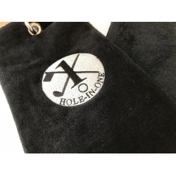 Hole in One Golf Towel Black