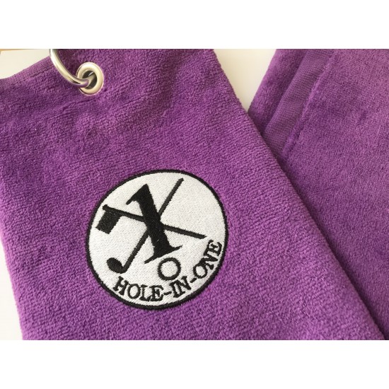 Hole in One Golf Towel Purple