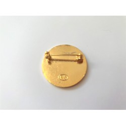 Captain Golfer Enamel Lapel Badge Red