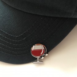 Golf Ball Marker Visor Clip Wine Glass