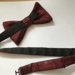 Captain Golfer Bow Tie Ready Tied Burgundy
