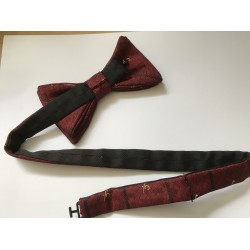 Captain Golfer Bow Tie Ready Tied Burgundy