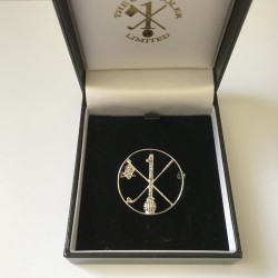 Hole in One/Oneholer Marcasite Golf Brooch