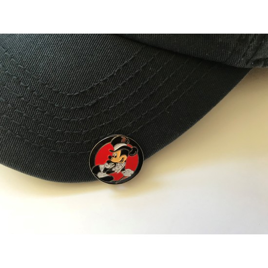 Golf Ball Marker Visor Hat Clip Top Hat Mickey Red