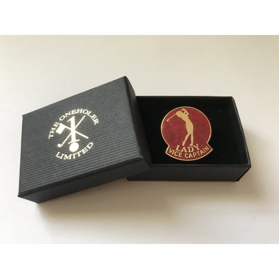 Lady Vice Captain Golfer Lapel Badge Red