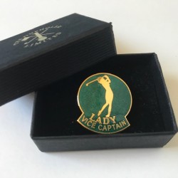Lady Vice Captain Golfer Lapel Badge Green Enamel