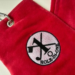 Hole in One Golf Towel Red Hole in One Golf Towel Red