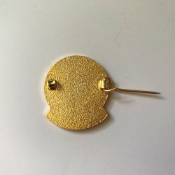 Lady Captain Golfer Lapel Badge Blue