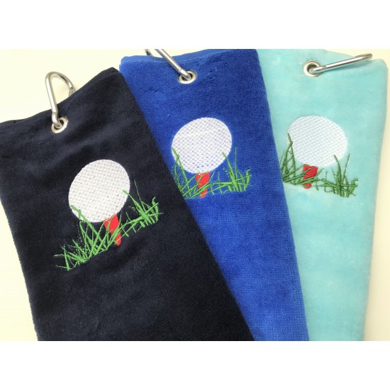 Golf Bag Towel for all Golfers Electric Blue