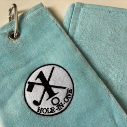 Hole in One Golf Towel Light Blue Hole in One Golf Towel Light Blue