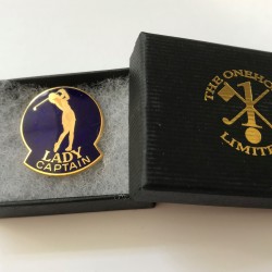 Lady Captain Golfer Lapel Badge Blue