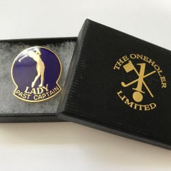 Lady Past Captain Golfer Lapel Badge Blue