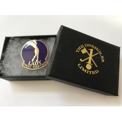 Lady Past Captain Golfer Lapel Badge Blue