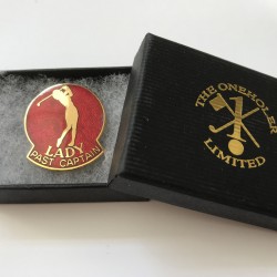 Lady Past Captain Golfer Lapel Badge Red
