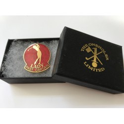 Lady Past Captain Golfer Lapel Badge Red