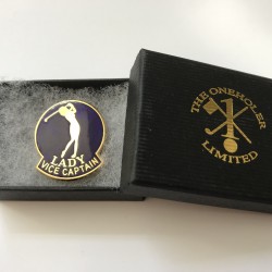 Lady Vice Captain Golfer Lapel Badge Blue Enamel