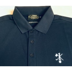 Hole In One/Oneholer Glenmuir Mens Polo Shirt Performance Wicking Navy with White Motif Hole In One/Oneholer Glenmuir Mens Polo Shirt Performance Wicking Navy with White Motif