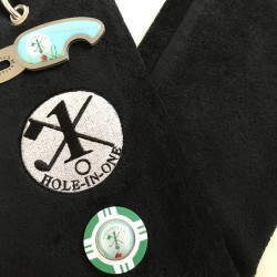 Hole in One Golf Towel Navy Blue with Hole in One Pitch Master Repairer and Hole in One Vegas Poker Chip Ball Marker Green Hole in One Golf Towel Navy Blue with Hole in One Pitch Master Repairer and Hole in One Vegas Poker Chip Ball Marker Green