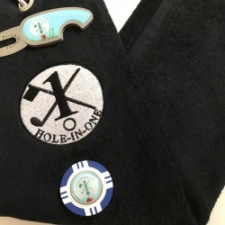 Hole in One Golf Towel Navy Blue with Hole in One Pitch Master Repairer and Hole in One Vegas Poker Chip Ball Marker Navy Blue Hole in One Golf Towel Navy Blue with Hole in One Pitch Master Repairer and Hole in One Vegas Poker Chip Ball Marker Navy Blue
