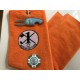 Hole in One Golf Towel Orange with Hole in One Pitch Master Repairer & Hole in One Vegas Poker Chip Green