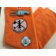 Hole in One Golf Towel Orange with Hole in One Pitch Master Repairer & Hole in One Vegas Poker Chip Light Blue