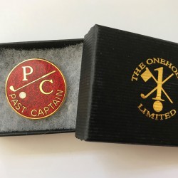 Past Golf Captain Lapel Badge Red