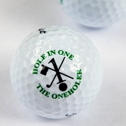 Hole in One Maroon Silk Tie and Hole in One Golf Balls