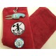 Hole in One Golf Towel Red with Hole in One Pitch Master Repairer and Hole in One Vegas Poker Chip Light Blue