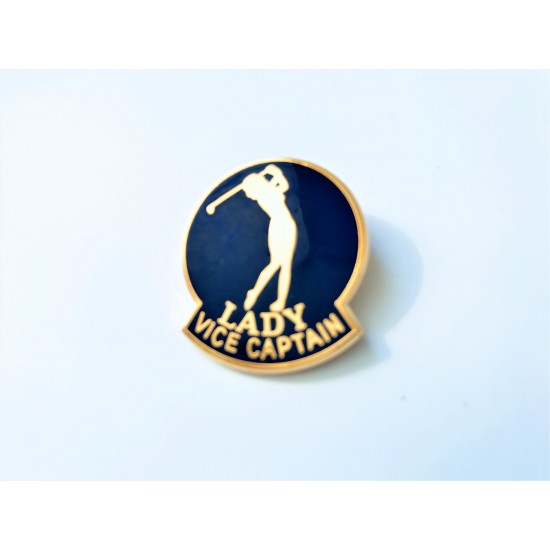 Lady Vice Captain Golfer Lapel Badge Blue