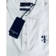 Hole In One/Oneholer Glenmuir Mens Polo Shirt Premium Cotton White with Navy Motif