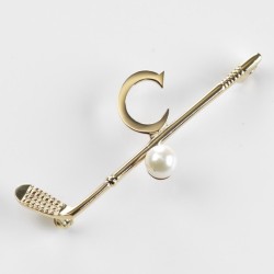 Lady Captain Golfer Gold Brooch Lady Captain Golfer Gold Brooch
