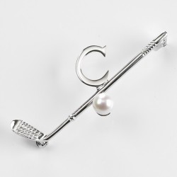 Lady Captain Golfer Silver Brooch Lady Captain Golfer Silver Brooch