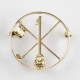 Hole in One/Oneholer Gold Golf Brooch