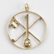 Hole in One/Oneholer Gold Golf Pendant