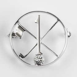 Hole in One/Oneholer Plain Silver Golf Brooch Hole in One/Oneholer Plain Silver Golf Brooch