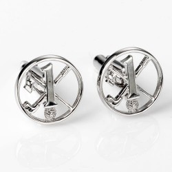 Hole in One/Oneholer Golf Cufflinks Silver Hole in One/Oneholer Golf Cufflinks Silver