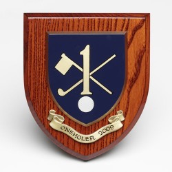 Hole in One/Oneholer Painted Wooden Shield Hole in One/Oneholer Painted Wooden Shield