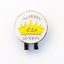 Golf Ball Marker Visor Hat Clip Queen of the Green 