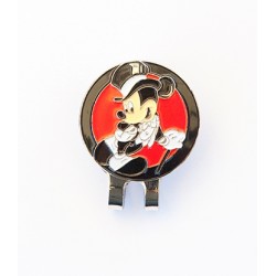 Golf Ball Marker Visor Hat Clip Top Hat Mickey Red