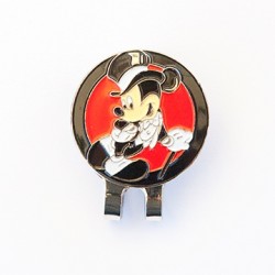 Golf Ball Marker Visor Hat Clip Top Hat Mickey Red